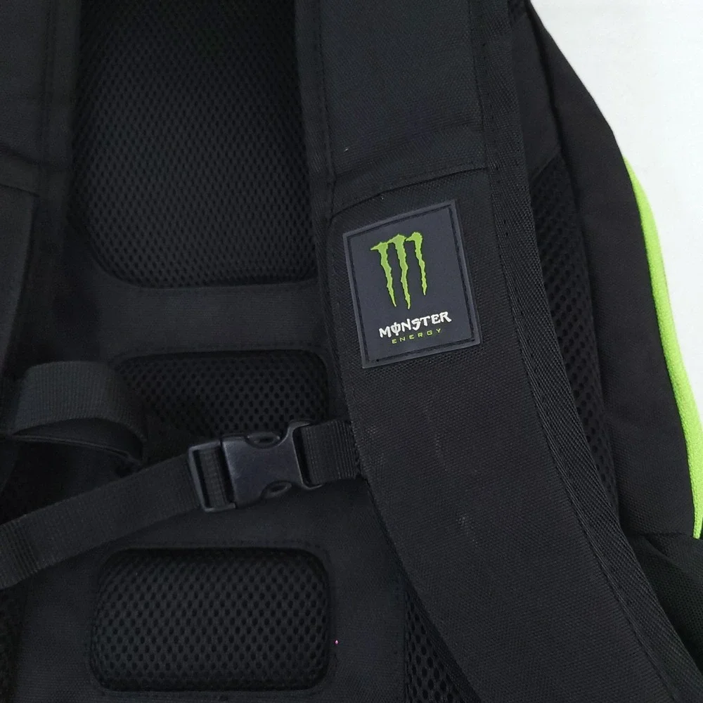 Official Monster Energy Black Promo Padded Backpack with Zippers Pockets Laptop